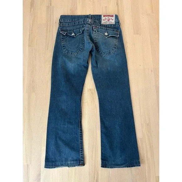 TRUE RELIGION Billy Medium Wash Cotton Bootcut Jeans Sz 31 Made in USA - Picture 7 of 9